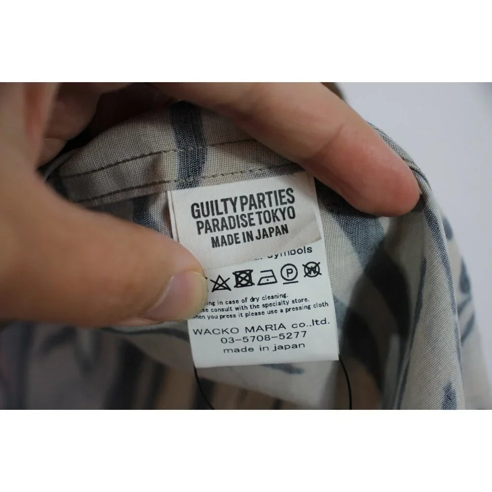 Wacko Maria x Tim Lehi Mens Small Tiger Camp Button Up Hawaiian Shirt RARE A1613 - Picture 4 of 8